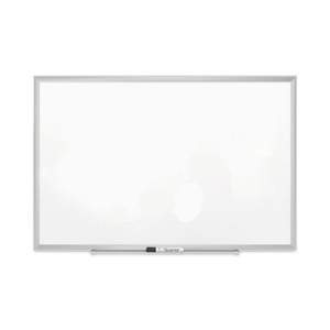 Quartet Classic Series Porcelain Magnetic Dry Erase Board, 48" x 36", White Surface, Satin Aluminum Frame