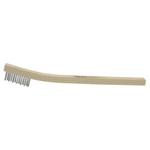 Weiler Small Hand Scratch Brushes  6 1/2"  4X15 Rows  Black Nylon Wire  Plastic Handle (804-99383)