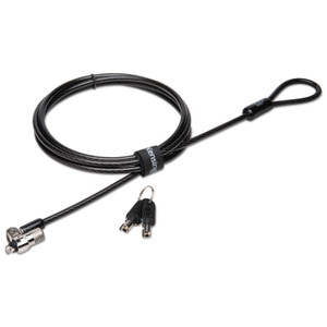 Kensington MicroSaver 2.0 Keyed Laptop Lock, 6 ft Steel Cable, Silver, 2 Keys