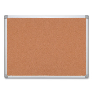 MasterVision Earth Cork Board, 36 x 24, Tan Surface, Silver Aluminum Frame (BVCCA031790) View Product Image