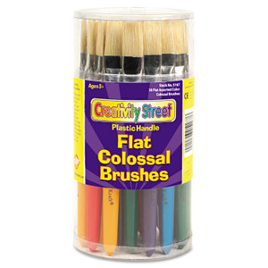 Creativity Street Colossal Brush, Natural Bristle, Flat Profile, 30/Set (CKC5167) View Product Image