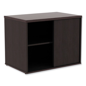 Alera Open Office Low Storage Cab Cred, 29.5w x 19.13d x 22.78h, Espresso (ALELS593020ES) View Product Image