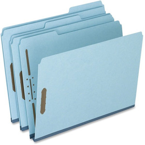 Pendaflex 1/3 Tab Cut Letter Recycled Top Tab File Folder - 8 1/2" x 11" - 2 Fastener(s) - Top Tab Location - Assorted Tab Position - 25 pt.