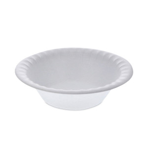 Pactiv Evergreen Placesetter Satin Non-Laminated Foam Dinnerware, Bowl, 12 oz, 6" dia, White, 1,000/Carton (PCTYTH100120000) View Product Image
