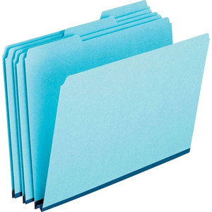 Pendaflex 1/3 Tab Cut Letter Recycled Top Tab File Folder - 8 1/2" x 11" - 1" Expansion - Top Tab Location - Assorted Tab Position - 25 pt.