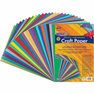 Creativity Street Designer Art Paper Sheets - Art - 12" Width x 18" Length - Assorted