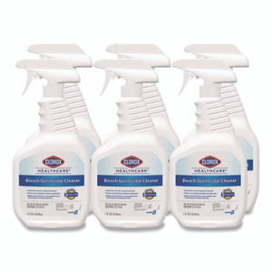Clorox Healthcare Bleach Germicidal Cleaner, 32 oz Spray Bottle, 6/Carton