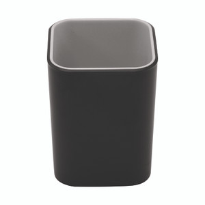 Advantus Fusion Pencil Cup, Plastic, 2.99 x 2.99 x 3.96, Black/Gray