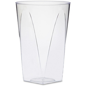 Milan Trendy Tumblers - 10 fl oz - Square-to-Round - Clear - Polystyrene - General Purpose