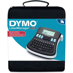 Dymo LabelManager 210D Kit - Thermal Transfer - 180 dpi - Label, Tape0.35" , 0.47" - Battery, Power Adapter - 6 Batteries Supported