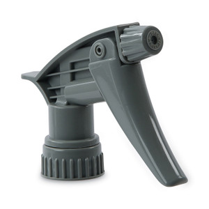 Boardwalk Chemical-Resistant Trigger Sprayer 320CR, Fits 32 oz Bottles, 9.5" Tube, Gray, 24/Carton