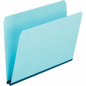 Pendaflex Letter Recycled Top Tab File Folder - 8 1/2" x 11" - 1" Expansion - 25 pt. - Tyvek, Pressboard - Blue