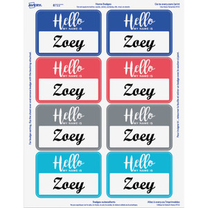 Avery; Self-Adhesive Name Tags (AVE08722) View Product Image