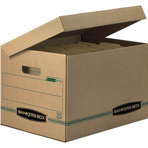 Bankers Box Recycled Systematic File Storage Box - Internal Dimensions: 12" Width x 15" Depth x 10" Height - External Dimensions: 12.5" Width x 16" Depth x 10.8" Height - Media Size Supported: Letter, Legal - Flip Top Closure - Basic Duty
