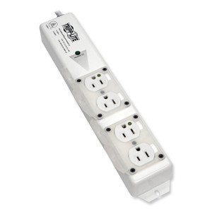 Tripp Lite Medical-Grade Power Strip for Patient-Care Vicinity, 4 Outlets, 6 ft Cord, White (TRPPS406HGULTRA) View Product Image