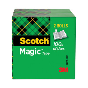 Scotch Magic Tape Refill, 3" Core, 0.75" x 72 yds, Clear, 2/Pack (MMM8102P3472) View Product Image