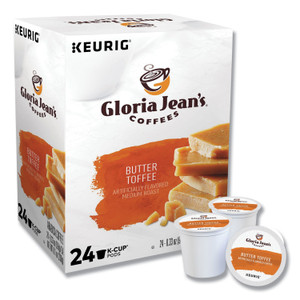Gloria Jean's Butter Toffee Coffee K-Cups, 24/Box (DIE60051012) View Product Image