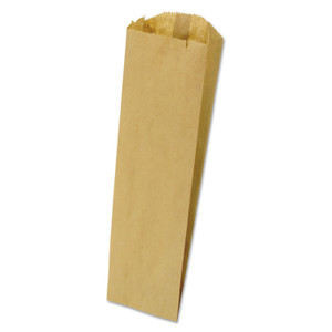 General Grocery Pint-Sized Paper Bags for Liquor Takeout, 35 lb Capacity, 3.75" x 2.25" x 11.25", Kraft, 500 Bags (BAGLQPINT500) View Product Image