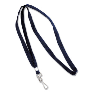 Advantus Deluxe Lanyards, Metal J-Hook Fastener, 36" Long, Blue, 24/Box (AVT75426) View Product Image