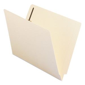 Smead End Tab Fastener Folders with Reinforced Straight Tabs, 11-pt Manila, 1 Fastener, Letter Size, Manila Exterior, 50/Box (SMD34110) View Product Image