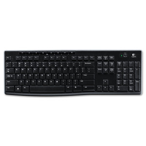 Logitech K270 Wireless Keyboard, USB Unifying Receiver, Black (LOG920003051) View Product Image