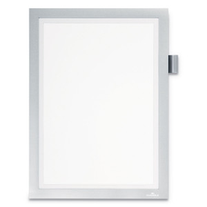 Durable DURAFRAME Note Sign Holder, 8.5 x 11, Silver Frame
