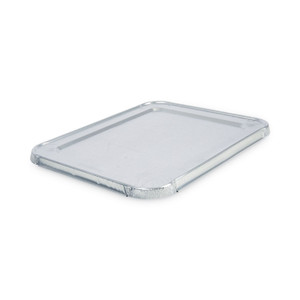 Boardwalk Aluminum Steam Table Pan Lids, Fits Half-Size Pan, Deep, 10.5 x 12.81 x 0.63, 100/Carton (BWKLIDSTEAMHF) View Product Image