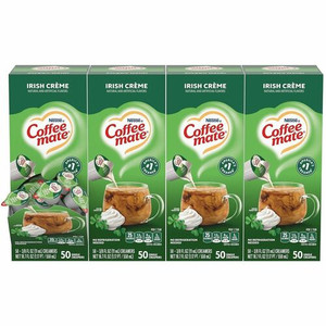 Coffee mate Irish Creme Nondairy Liquid Creamer Singles - Irish Cream Flavor - 0.38 fl oz (11 mL) - 200 Serving - 50/Box