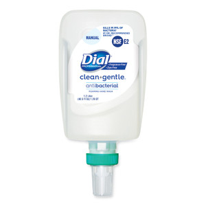 Dial Professional Clean+Gentle Antibacterial Foaming Hand Wash Refill for FIT Manual Dispenser, Fragrance-Free, 1.2 L, 3/Carton