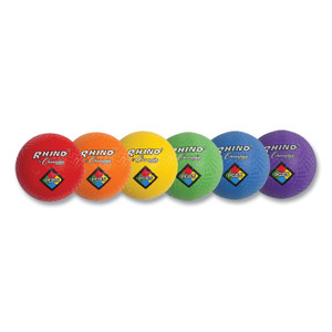 Champion Sports Playground Ball Set, 8.5" Diameter, Assorted Colors, 6/Set