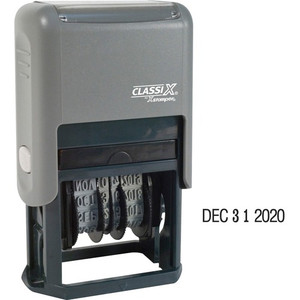 Xstamper Economy Self-Inking 4-Year Dater - Date Stamp - Black - Plastic Plastic