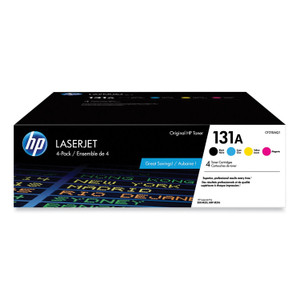 HP 131A, (CF210A-Q) 4-Pack Black/Cyan/Magenta/Yellow Original LaserJet Toner Cartridges HP 131A, (CF210A-Q) 4-Pack Black/Cyan/Magenta/Yellow Original LaserJet Toner Cartridges