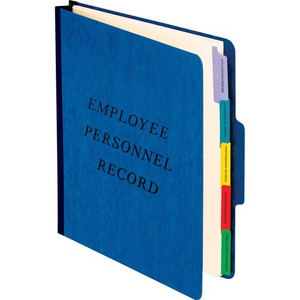 Pendaflex 1/3 Tab Cut Letter Recycled Organizer Folder - 8 1/2" x 11" - 2" Expansion - Center Tab Position - 5 Divider(s) - 20 pt. - (PFXSER1BL)
