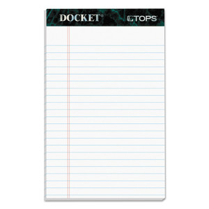 TOPS Docket Ruled Perforated Pads, Narrow Rule, 50 White 5 x 8 Sheets, 12/Pack (TOP63360) View Product Image