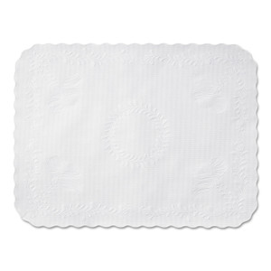 Hoffmaster Scalloped Edge Traymat, Bond Paper, White, 16.63 x 12.75, 1,000/Carton