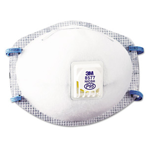 3M Particulate Respirator 8577, P95, One Size Fits All, 10/Box (MMM8577) View Product Image