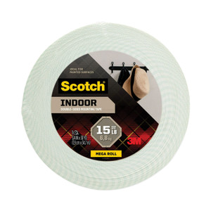 Scotch Permanent High-Density Foam Mounting Tape, Holds Up to 2 lbs, 0.75" x 38 yds, White (MMM110MR) View Product Image