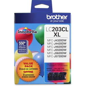 Brother Innobella LC2033PKS Original High Yield Inkjet Ink Cartridge - Cyan, Magenta, Yellow - 3 / Pack