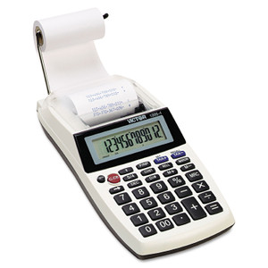 Victor 1205-4 Palm/Desktop One-Color Printing Calculator, Black Print, 2 Lines/Sec (VCT12054) View Product Image