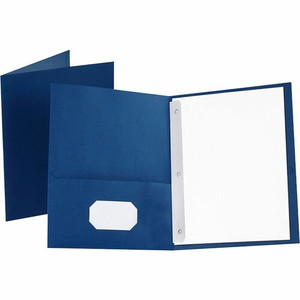 Oxford Letter Recycled Pocket Folder - 8 1/2" x 11" - 85 Sheets Capacity - 3 Fastener(s) - 1/2" for Folder - 2 Inside Front & Back Pocket(s) - (OXF57702)