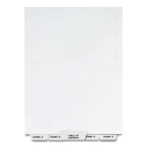 Avery Preprinted Legal Exhibit Bottom Tab Index Dividers, Avery Style, 27-Tab, Exhibit A to Exhibit Z, 11 x 8.5, White, 1 Set