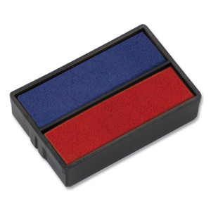 Trodat T4850 Printy Replacement Pad for Trodat Self-Inking Stamps, 0.19" x 1", Blue/Red (USSP4850BR) View Product Image