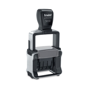 Trodat Professional Date Stamp, Self-Inking, 1.63" x 0.38", Black (USST5030) View Product Image