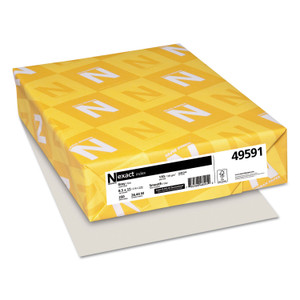 Neenah Paper Exact Index Card Stock, 110 lb Index Weight, 8.5 x 11, Gray, 250/Pack (WAU49591) View Product Image