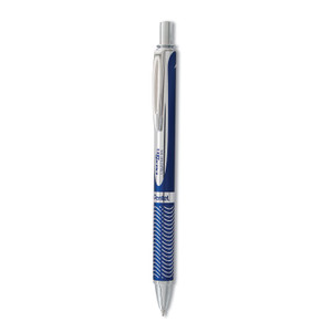 Pentel EnerGel Alloy RT Gel Pen, Retractable, Medium 0.7 mm, Black Ink, Blue Barrel (PENBL407CA) View Product Image