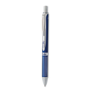Pentel EnerGel Alloy RT Gel Pen, Retractable, Medium 0.7 mm, Black Ink, Blue Barrel