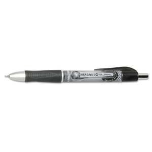 AbilityOne 7520016539297, SKILCRAFT Needle Point Rollerball Pen, Retractable, Fine 0.5 mm, Black Ink, Gray/Black/White Barrel, Dozen