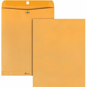 Quality Park 12 x 15-1/2 Clasp Envelope with Deeply Gummed Flaps - Clasp - #110 - 12" Width x 15 1/2" Length - 28 lb - Gummed