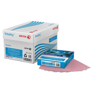 xerox Multipurpose Pastel Colored Paper, 20 lb Bond Weight, 8.5 x 11, Pink, 500/Ream (XER3R11052) View Product Image