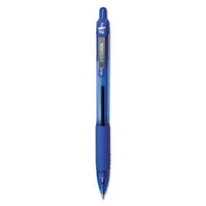 Zebra Z-Grip Ballpoint Pen, Retractable, Medium 1 mm, Blue Ink, Clear Barrel, 24/Pack (ZEB12225) View Product Image